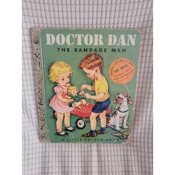 Little Golden Books #111 Doctor Dan The Band Aid Man 1st Edition NO BANDAIDS - Picture 1 of 6